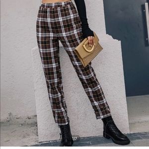 SHEIN PLAID PANTS